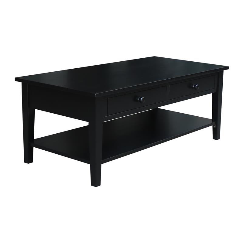 International Concepts Spencer Black Wood Coffee Table