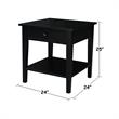 International Concepts Spencer Black Wood End Table