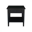 International Concepts Spencer Black Wood End Table