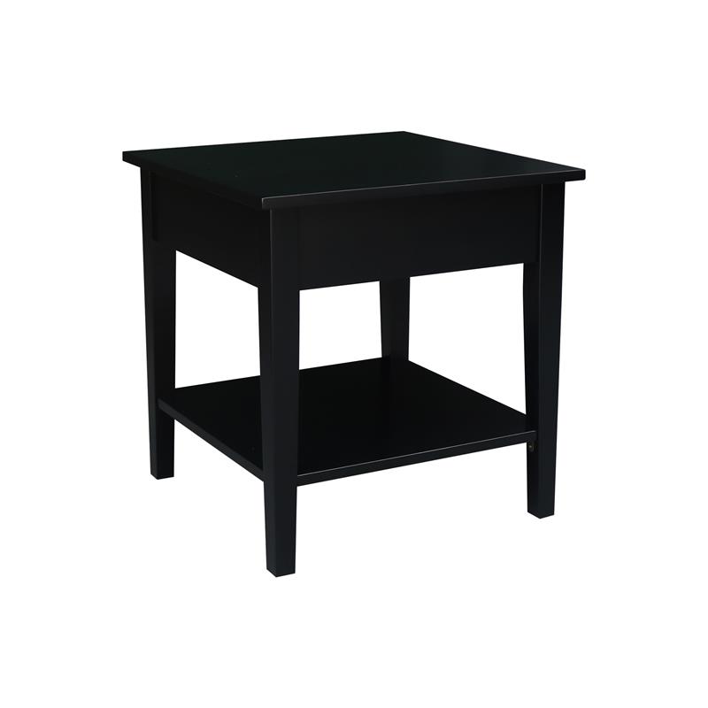International Concepts Spencer Black Wood End Table