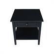 International Concepts Spencer Black Wood End Table