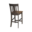 San Remo Solid Wood CounterHeight Stool in Hickory/Washed Coal