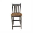 San Remo Solid Wood CounterHeight Stool in Hickory/Washed Coal