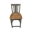San Remo Solid Wood CounterHeight Stool in Hickory/Washed Coal
