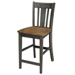 San Remo Solid Wood CounterHeight Stool in Hickory/Washed Coal