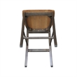 X-Back Solid Wood CounterHeight Stool in Hickory/Washed Coal