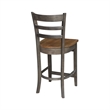 Emily Solid Wood CounterHeight Stool in Hickory/Washed Coal