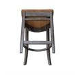 Emily Solid Wood CounterHeight Stool in Hickory/Washed Coal