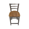 Emily Solid Wood CounterHeight Stool in Hickory/Washed Coal