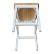 International Concepts San Remo Solid Wood CounterHeight Stool in White/Natural