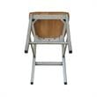 X-back Solid Wood Counterheight Stool in Distressed Hickory/Stone