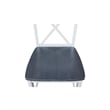 X-back Solid Wood CounterHeight Stool in White and Heather Gray