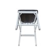 X-back Solid Wood CounterHeight Stool in White and Heather Gray