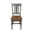 San Remo Solid Wood Splatback Chair - Set of 2 Chairs in Hickory/Washed Coal