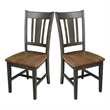 San Remo Solid Wood Splatback Chair - Set of 2 Chairs in Hickory/Washed Coal