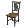 San Remo Solid Wood Splatback Chair - Set of 2 Chairs in Hickory/Washed Coal