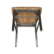 X-Back Chair With Solid Wood Seat  - Set of 2 Chairs in Hickory/Washed Coal