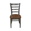 Emily Solid Wood Side Chair - Set of 2 Chairs in Hickory/Washed Coal