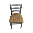 Emily Solid Wood Side Chair - Set of 2 Chairs in Hickory/Washed Coal