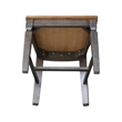 Vista Solid Wood Ladderback Chair - Set of 2 Chairs in Hickory/Washed Coal