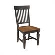 Vista Solid Wood Slat Back Chair - Set of 2 Chairs in Hickory/Washed Coal