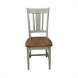 San Remo Solid Wood Splatback Chair in Distressed Hickory/Stone-Set of 2