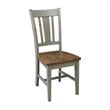 San Remo Solid Wood Splatback Chair in Distressed Hickory/Stone-Set of 2