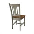 San Remo Solid Wood Splatback Chair in Distressed Hickory/Stone-Set of 2