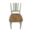 San Remo Solid Wood Splatback Chair in Distressed Hickory/Stone-Set of 2