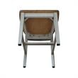 San Remo Solid Wood Splatback Chair in Distressed Hickory/Stone-Set of 2