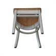 Emily Solid Wood Side Chair in Distressed Hickory/Stone - Set of 2 Chairs