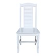 International Concepts Seaside Solid Wood Chairs in White - Set of 2