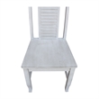 International Concepts Seaside Solid Wood Chairs in Antique Chalk - Set of 2