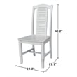 International Concepts Seaside Solid Wood Chairs in Antique Chalk - Set of 2