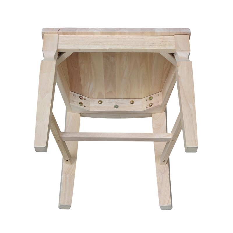 Vista Solid Wood Ladderback Chairs - Set of 2 - Unfinished