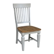 Vista Solid Wood Slat Back Chairs in Distressed Hickory/Stone - Set of 2
