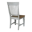 Vista Solid Wood Slat Back Chairs in Distressed Hickory/Stone - Set of 2