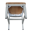 Vista Solid Wood Slat Back Chairs in Distressed Hickory/Stone - Set of 2
