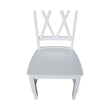 International Concepts Double XX Solid Wood Chairs in White- Set of 2