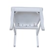International Concepts Double XX Solid Wood Chairs in White- Set of 2