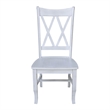 International Concepts Double XX Solid Wood Chairs in Antique Chalk - Set of 2