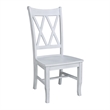 International Concepts Double XX Solid Wood Chairs in Antique Chalk - Set of 2