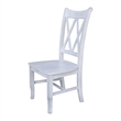 International Concepts Double XX Solid Wood Chairs in Antique Chalk - Set of 2