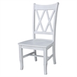 International Concepts Double XX Solid Wood Chairs in Antique Chalk - Set of 2