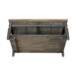 International Concepts Vista Solid Wood Coffee Table in Hickory/Washed Coal