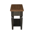 International Concepts Vista Solid Wood Side Table in Hickory/Washed Coal