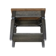 International Concepts Vista Solid Wood Side Table in Hickory/Washed Coal