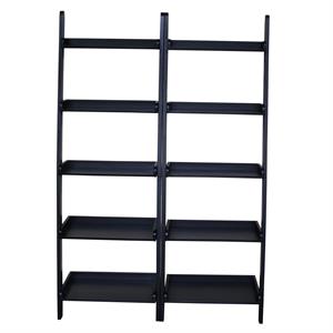 lean to shelf units with 5 shelves - set of 2