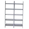 Lean To Shelf Units With 5 Shelves in Espresso - Set of 2 Pieces