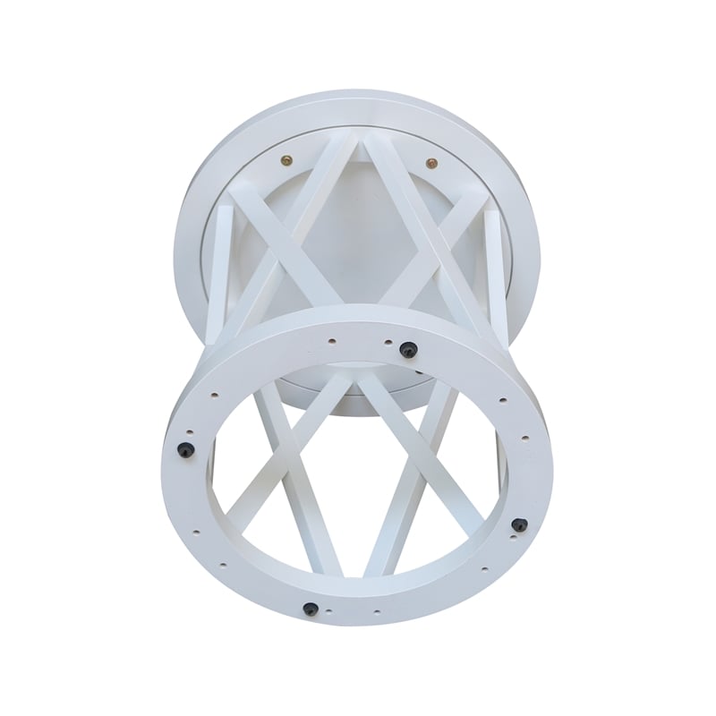 International Concepts Round Ceylon Solid Wood End Table White